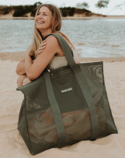 Beach Mesh Bag - Dark Green